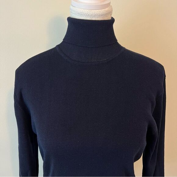 Pendleton Silk Navy Blue Turtleneck Sweater Size XL - Picture 4 of 7